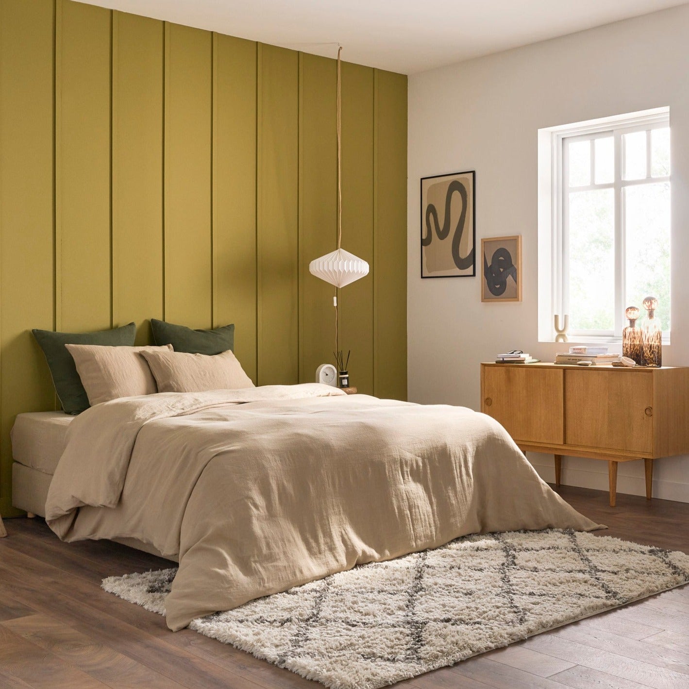 Le draps housse en lin lavé