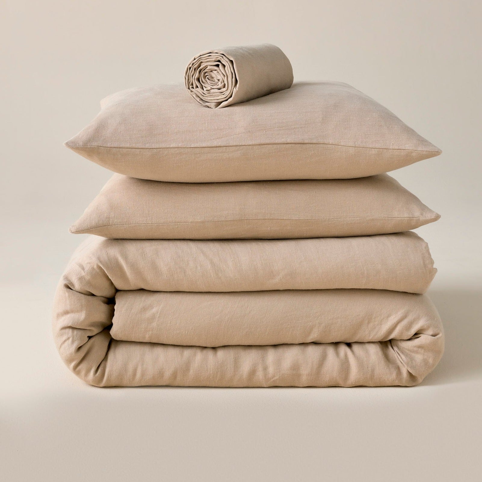 Le draps housse en lin lavé