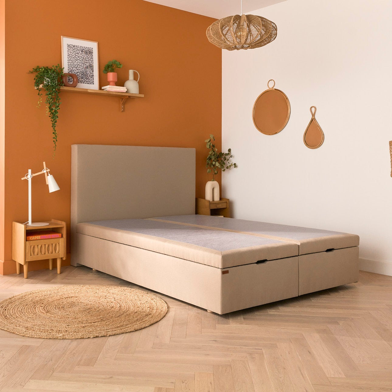 L'Impériale - Tête de lit coffre en lin 120 cm