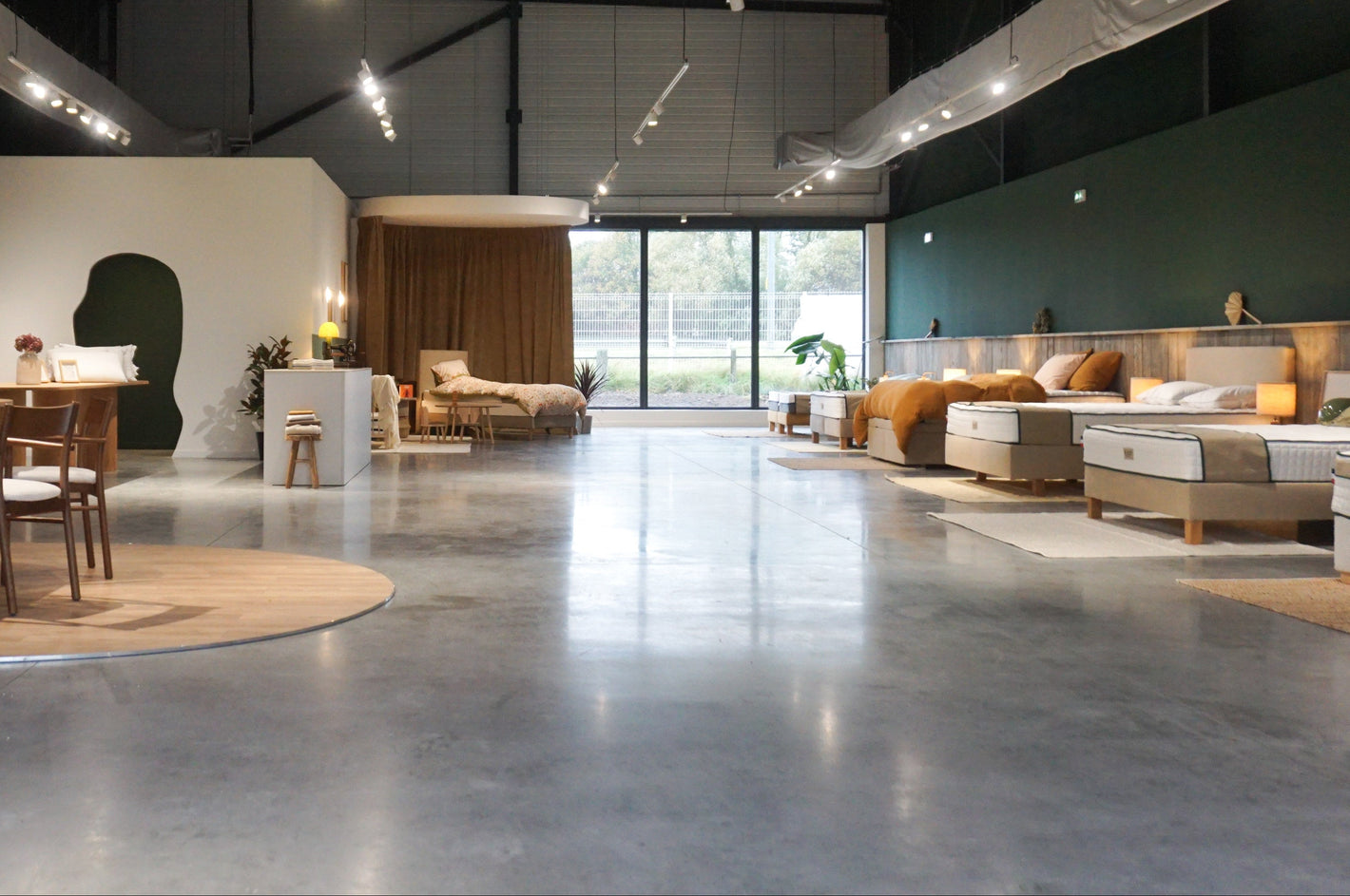 Vue intérieure du magasin de literie Bonnuit de Lille