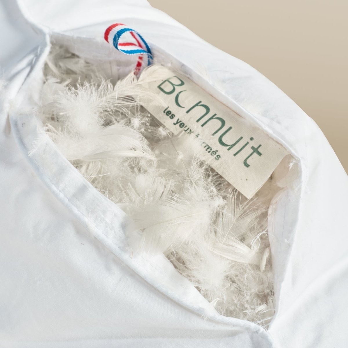 Le Moelleux - Oreiller 3 chambres 90% duvet mi - ferme - Bonnuit