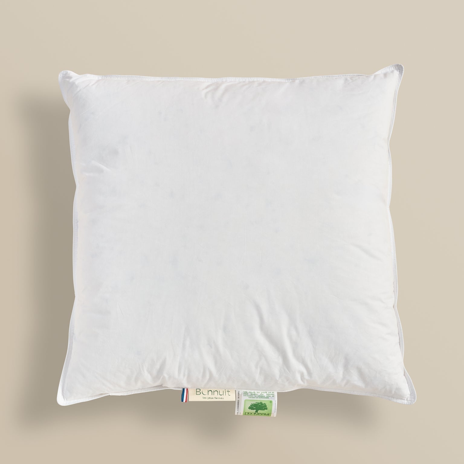 Oreiller Incontournable Bonnuit vu de face, garnissage en 3 chambres de duvet, maintien ferme